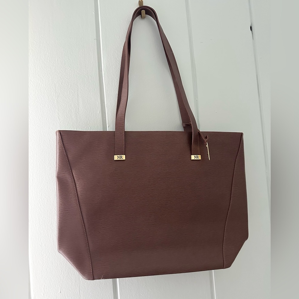 NWOT Nina Ricci Brown Tote Bag